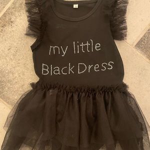NWOT LITTLE BLACK DRESS ONESIE 9-12 months
